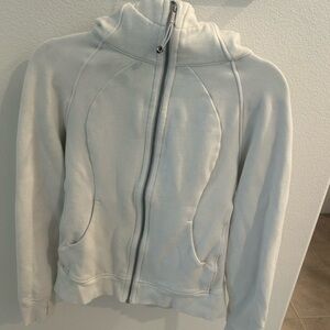 White lululemon scuba jacket hoodie size 10